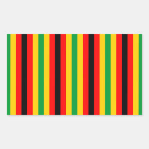 Länderfarben für die Flagge Simbabwes Rechteckiger Aufkleber