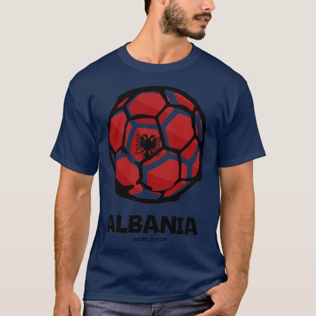 Länderflagge Albanien T-Shirt (Vorderseite)