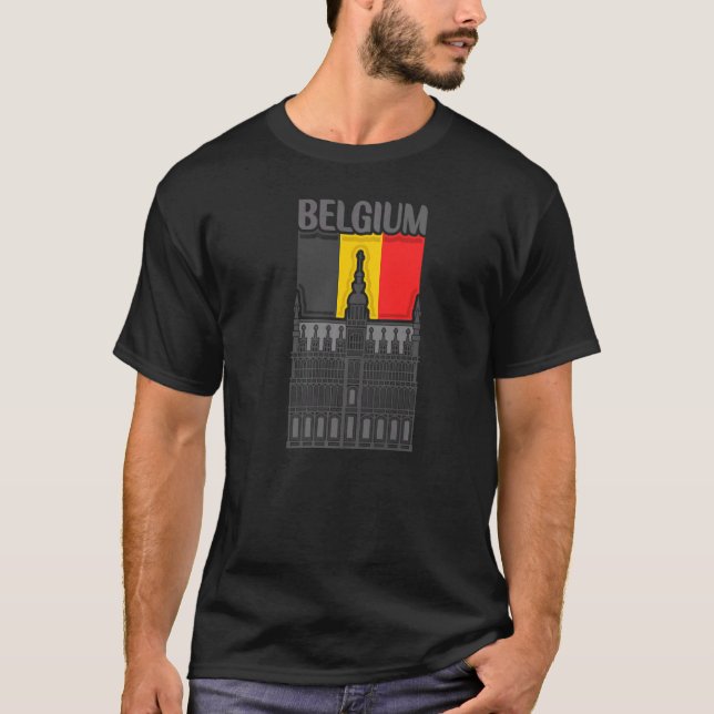 Länderflagge Belgien T-Shirt (Vorderseite)