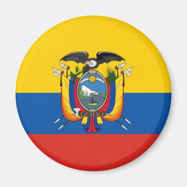 Länderflagge Ecuadors lange Magnet (Vorne)