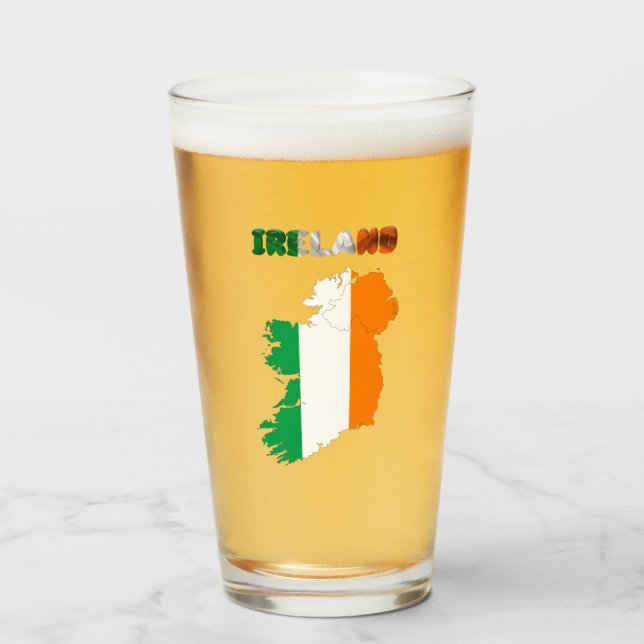Länderflagge Glas (Vorne (Gefüllt))