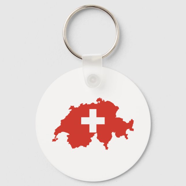 Länderflagge Schweiz Schlüsselanhänger (Vorderseite)