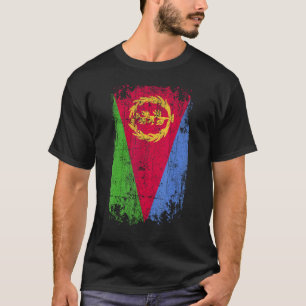Länderflagge Souvenir Grunge Flag Eritrea T-Shirt