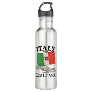 Länderflagge Vintag Italien Edelstahlflasche