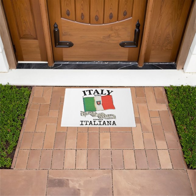 Länderflagge Vintag Italien Fußmatte (Außenbereich)