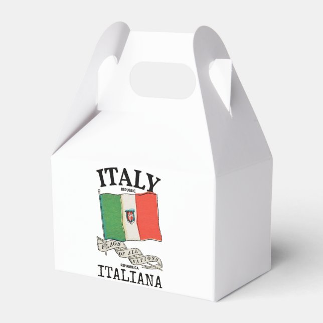 Länderflagge Vintag Italien Geschenkschachtel (Vorderseite)