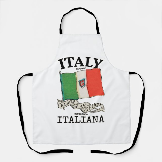 Länderflagge Vintag Italien Schürze (Vorderseite)