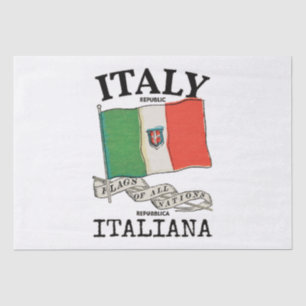 Länderflagge Vintag Italien Seidenpapier