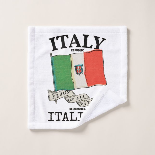 Länderflagge Vintag Italien Waschlappen (Waschlappen)