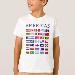 Länderflaggen Amerikas nationale Flaggen Amerika T-Shirt