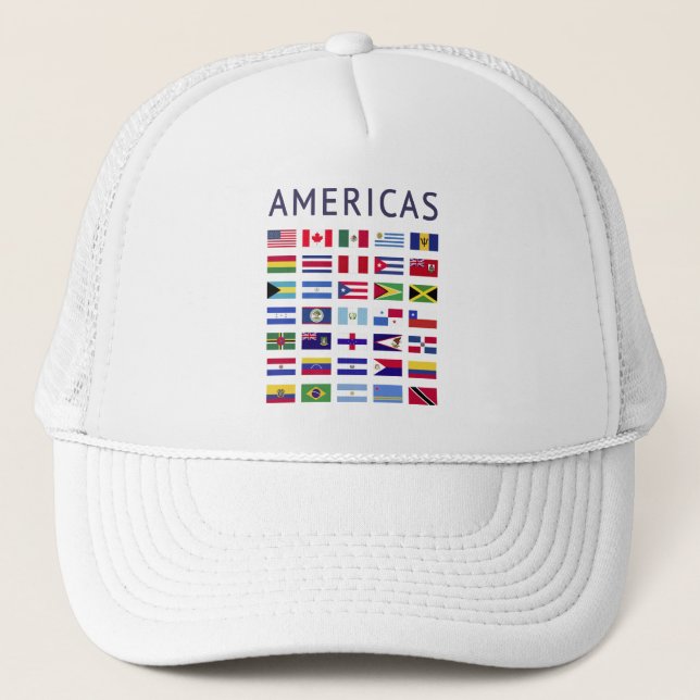 Länderflaggen Amerikas nationale Flaggen Amerika Truckerkappe (Vorderseite)