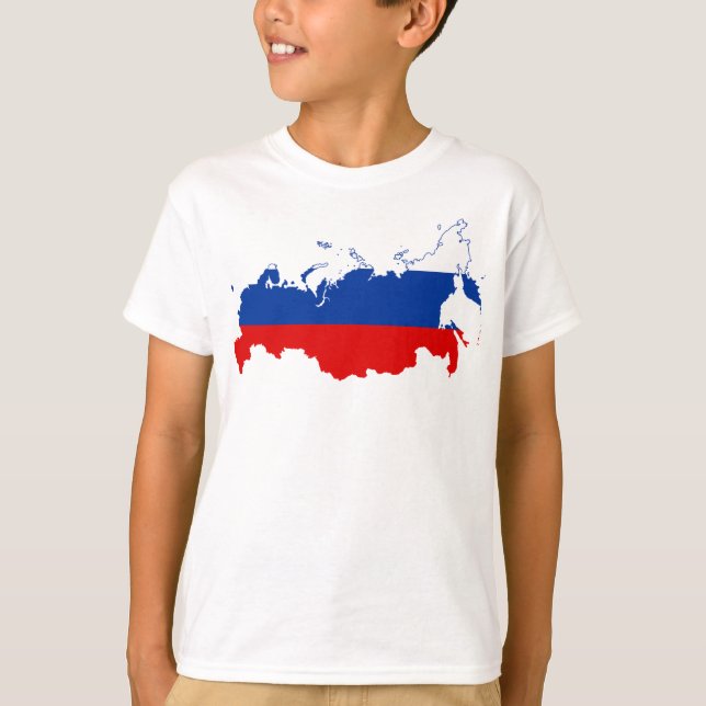 Länderkarte Russland T-Shirt (Vorderseite)