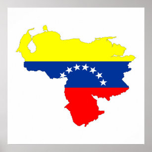 Länderkennzeichen für Venezuela Poster
