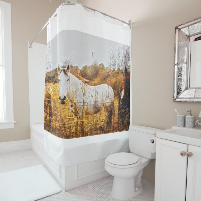 LÄNDERPFERD Duschvorhang (Beispiel)
