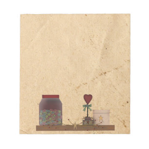 Länderprimitive Notepad Notizblock