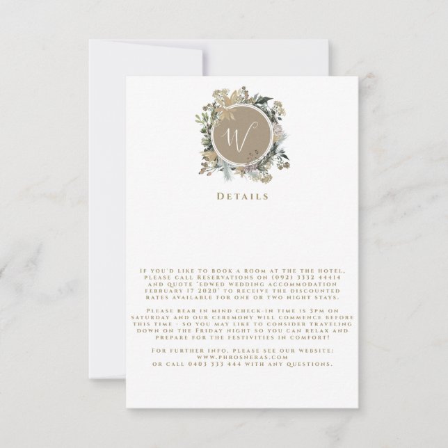 Länderspezifische Angaben zur Blumenzellenblume RSVP Karte (Vorderseite)