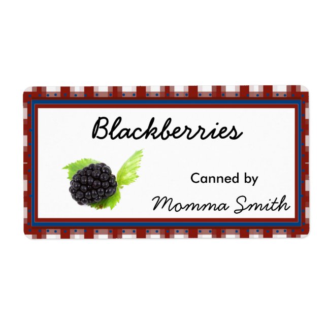 Länderspezifische BlackBerry-Canning-Labels (Vorne)