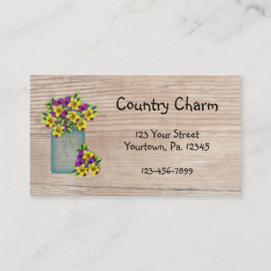 Länderspezifische Stiefmütterchen - Visitenkarte