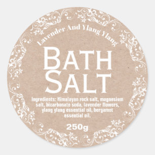 Länderspitze und Kraft-Bath-Salz-Salz-Siegel Runder Aufkleber