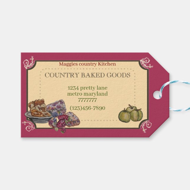 LÄNDERTAG BAKED GOODS GESCHENKANHÄNGER (Vorderseite (Horizontal))