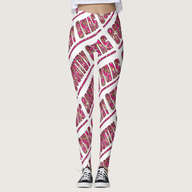Länderübersicht (Rosa) Leggings (Vorderseite)
