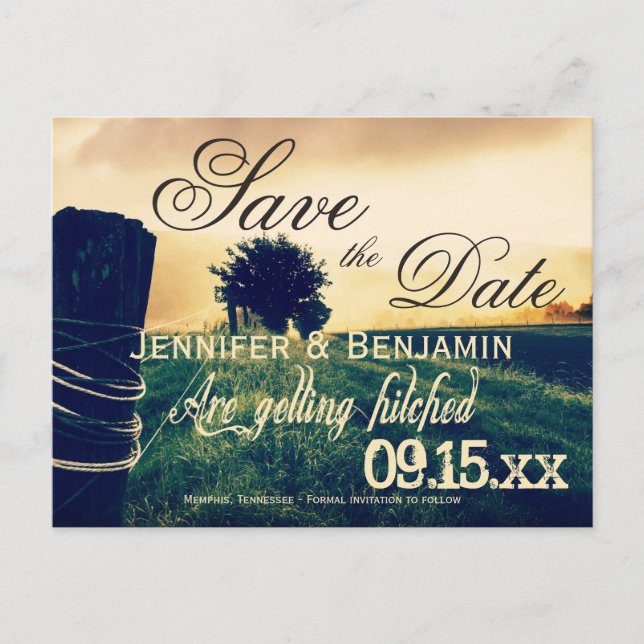 Länderzaun Save the Date Postkarten (Vorderseite)