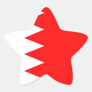 Landesflagge Bahrain Stern-Aufkleber