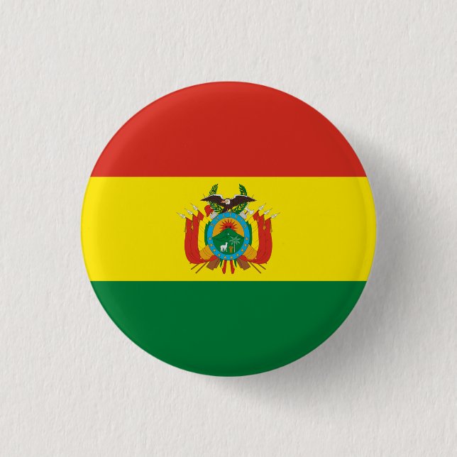 Landesflagge Boliviens Button (Vorderseite)