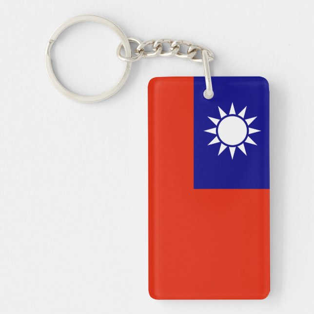 Landesflagge China Taiwan Schlüsselanhänger (Vorderseite)