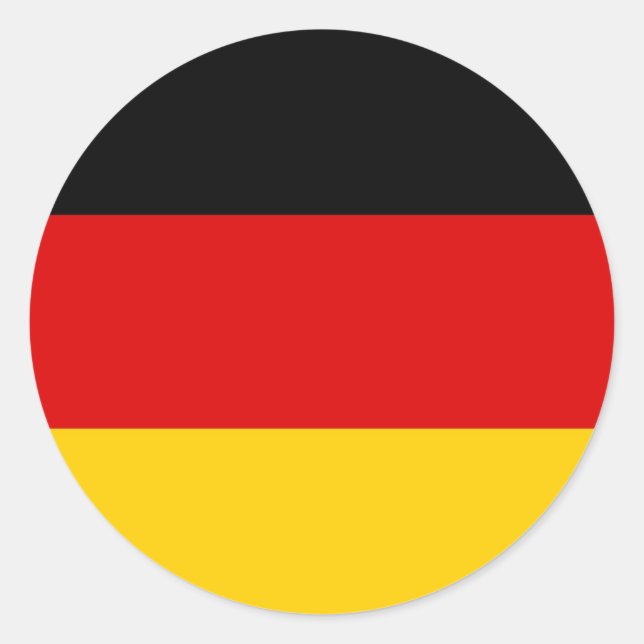 Landesflagge Deutschland Runder Aufkleber (Vorderseite)