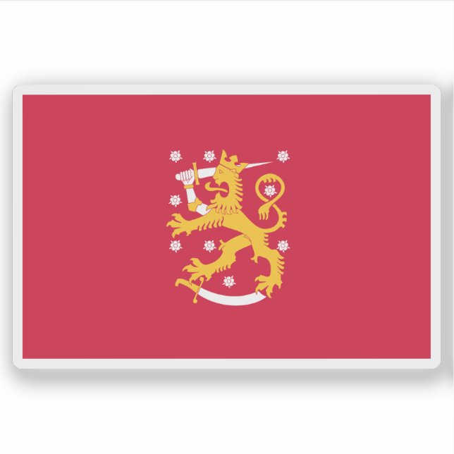 Landesflagge Finnlands (Dezember 1917 - Mai 1918) Aufkleber (Vorderseite)