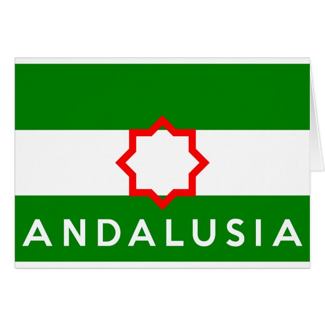Landesflagge für Andalusien: Ländername (Vorderseite (Horizontal))