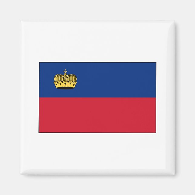 Landesflagge Liechtenstein Magnet (Vorne)