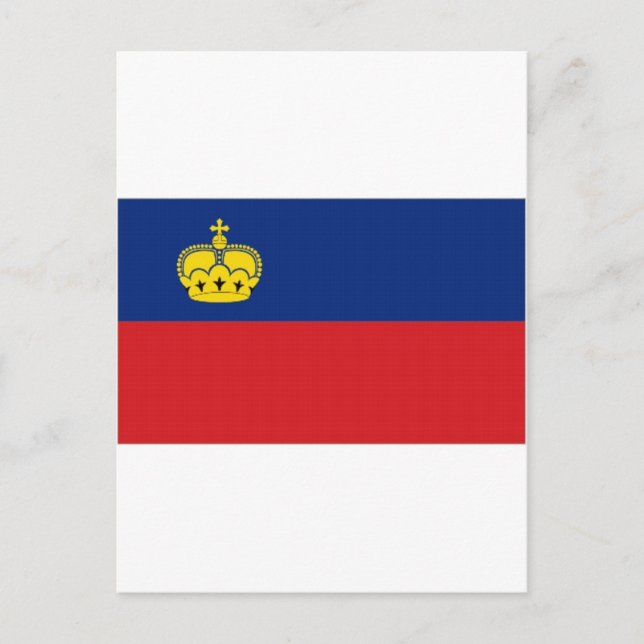 Landesflagge Liechtenstein Postkarte (Vorderseite)