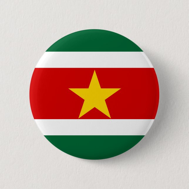 Landesflagge-Nationssymbol Surinams Surinam Button (Vorderseite)