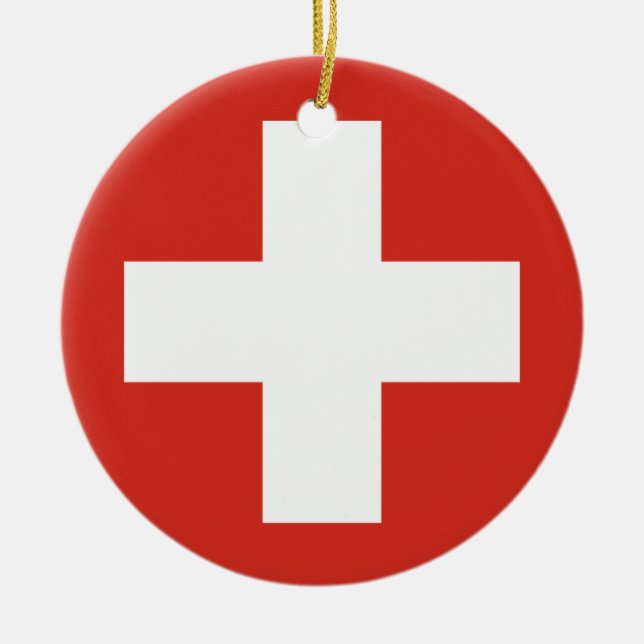 Landesflagge Symbol Armee Miliz Keramik Ornament (Vorne)