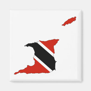 Landesflaggekarte Trinidads Tobago Magnet