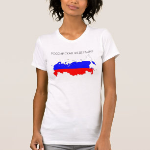 Landesflaggekarten-Formsymbol der Russischen T-Shirt