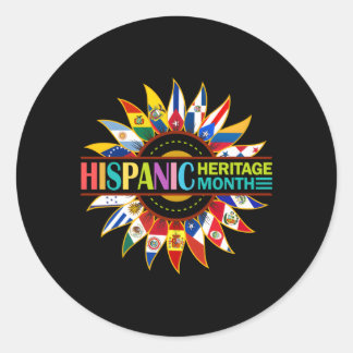 Landesflaggen für das hispanische Kulturerbe Monat Runder Aufkleber