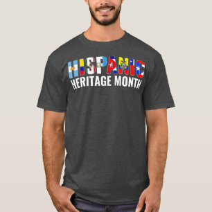 Landesflaggen für das hispanische Kulturerbe Monat T-Shirt