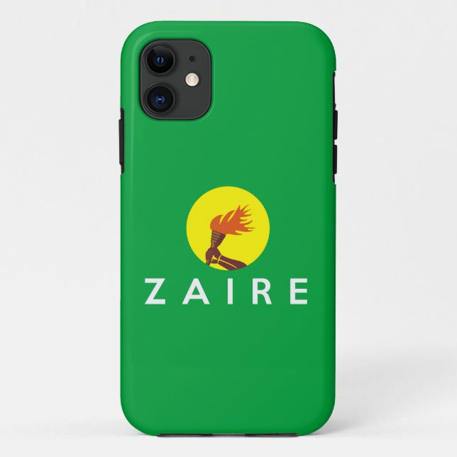 Landesflaggesymbol-Namentext Zaires der Kongo Case-Mate iPhone Hülle (Rückseite)