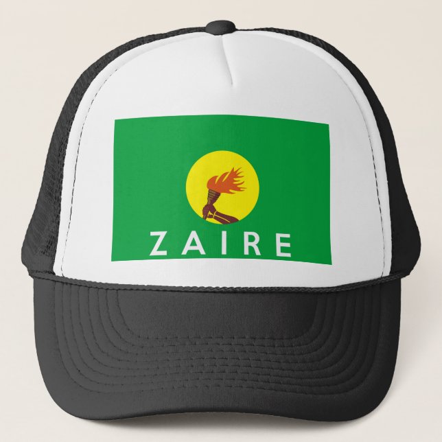 Landesflaggesymbol-Namentext Zaires der Kongo Truckerkappe (Vorderseite)