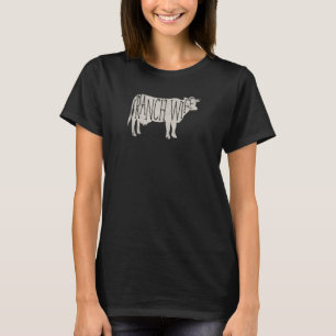 Landfrau Ranch Farm Milchvieh Frau Kuh T-Shirt