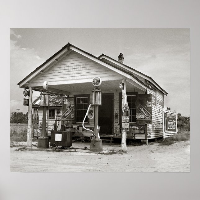 Landfüllstation, 1939. Vintages Foto Poster (Vorne)