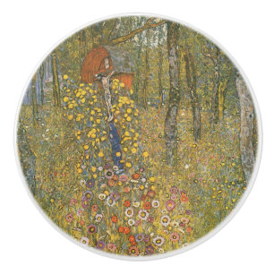 Landgarten mit Kruzifix (von Gustav Klimt) Keramikknauf