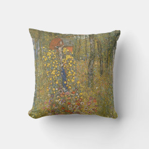 Landgarten mit Kruzifix (von Gustav Klimt) Kissen