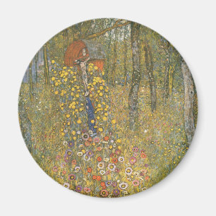 Landgarten mit Kruzifix (von Gustav Klimt) Magnet