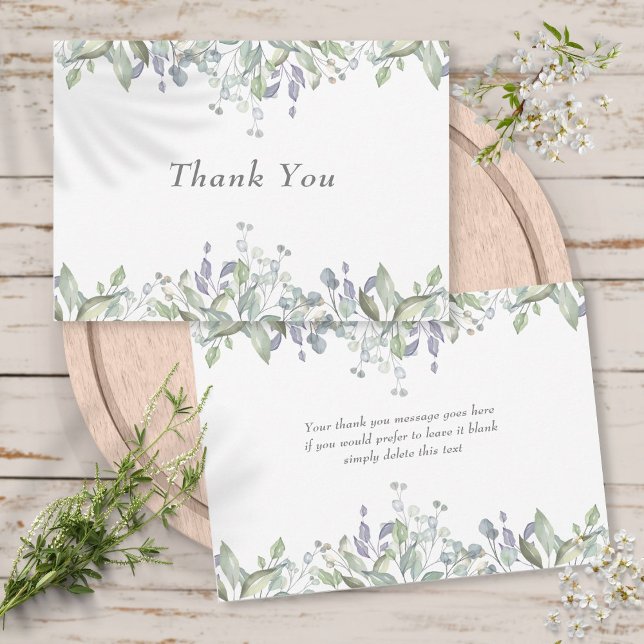 Landgrün von Sage und Lilac Dankeskarte (Sage and Lilac Country Greenery Thank You Card)