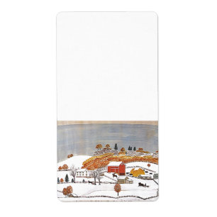 Landhaftes Pastoral Folklore Label Farm Produkt