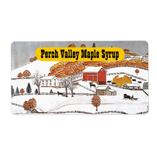 Landhaftes Pastoral Folklore Label Farm Produkt